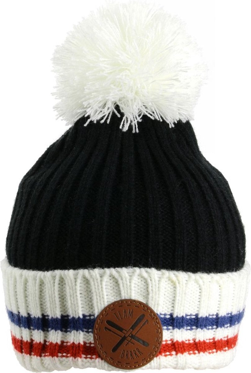 Muts - Kerstcadeau - feestelijke, comfortabele en vrolijke kerstmuts - Blauw - Grijs - Zwart