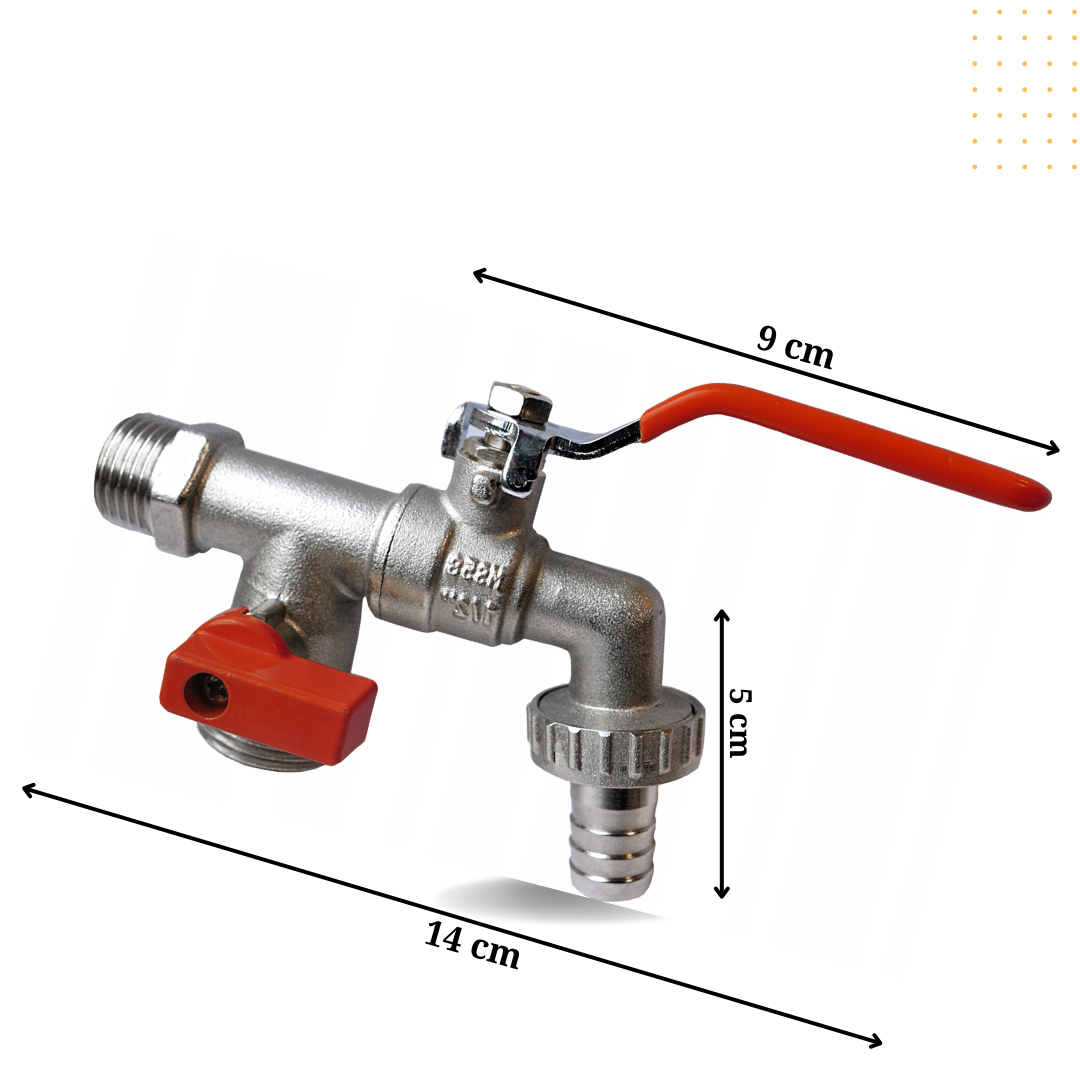 Tapkraan met dubbele klep 1 / 2x3 / 4x3 / 4
