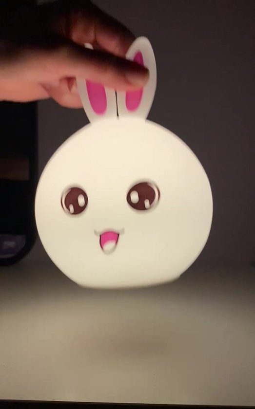 Kinderbedlampje led konijn rgb touch
