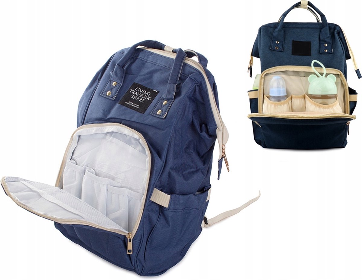 Luiertas - rugzak - verzorgingstas baby - blauw