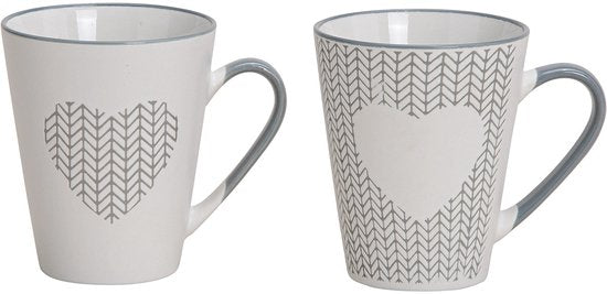 3 x Mok met Hartjes | Liefdevolle Koffiemok