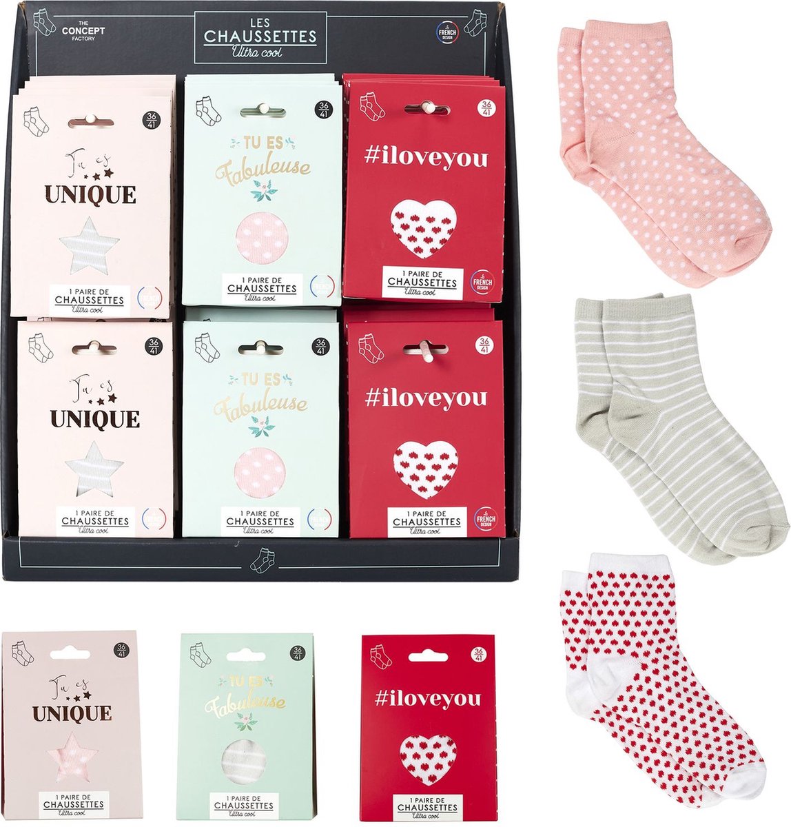 Damessokken - perfect voor kadeautje - Stijlvolle Damessokken - 36/41