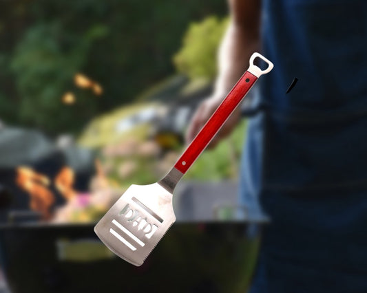 Metalen grill en spatel met flesopener - BBQ - Spatel