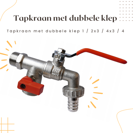 Tapkraan met dubbele klep 1 / 2x3 / 4x3 / 4