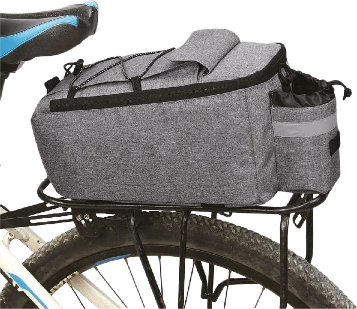 Lastpak Fiets Koeltas - 38 x 15.5 x 16 cm - 7 liter - Belastbaar tot 6 kilo - Grijs