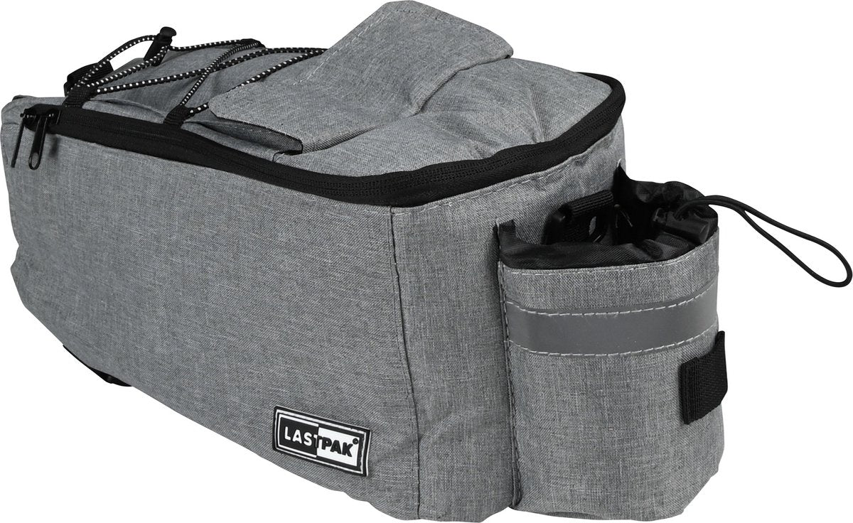 Lastpak Fiets Koeltas - 38 x 15.5 x 16 cm - 7 liter - Belastbaar tot 6 kilo - Grijs
